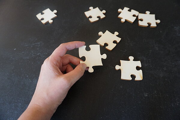 Verstreute Puzzleteile